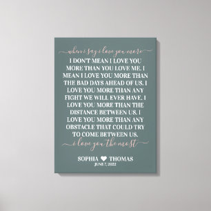 Toile Quand je dis que je t'aime plus mariage anniversai
