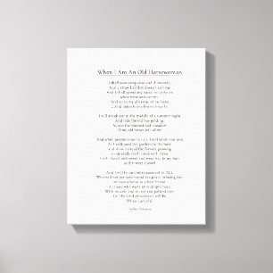 Toile Quand je suis une vieille femme de cheval III