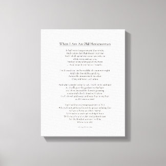 Toile Quand je suis une vieille femme de cheval III