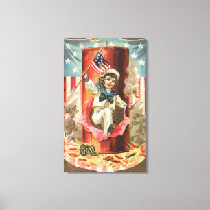 Toile Quand le drapeau de la liberté passe