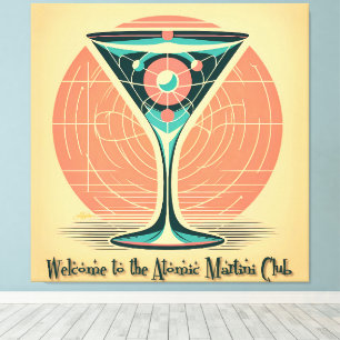 Toile Quantum Entanglement Atomic Martini Club Cocktail