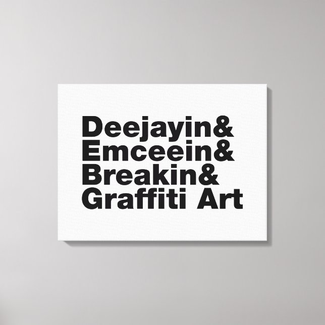 Toile Quatre éléments de l'Hip hop (Recto)