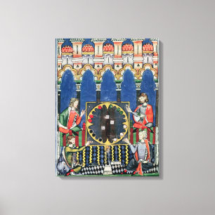 Toile Quatre joueurs arabes de backgammon