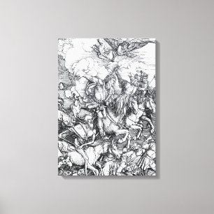 Toile Quatre pilotes de l'Apocalypse - Albrecht Durer