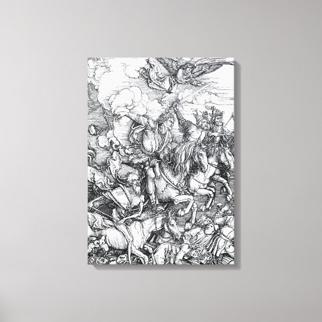 Toile Quatre pilotes de l'Apocalypse - Albrecht Durer (Recto)