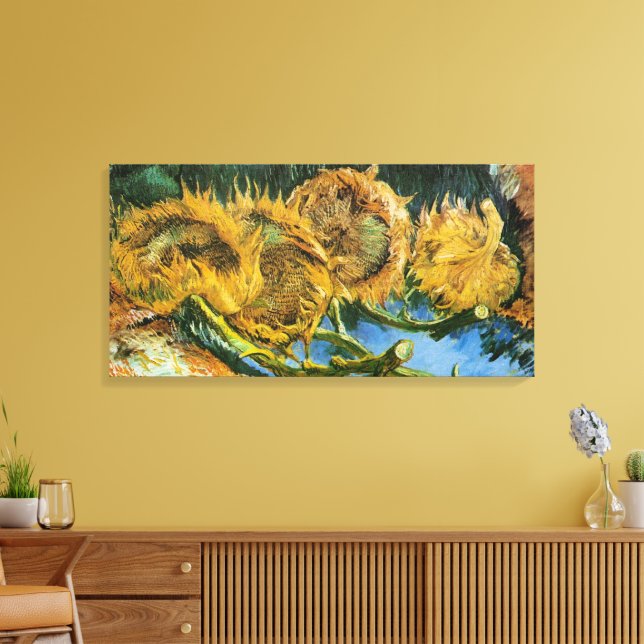 Toile Quatre tournesols coupés par Vincent van Gogh (Insitu(Salon))