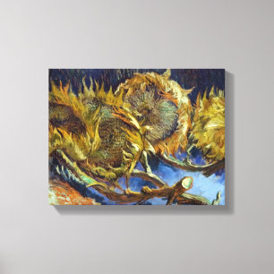 Toile Quatre tournesols coupés peignant Vincent van Gog