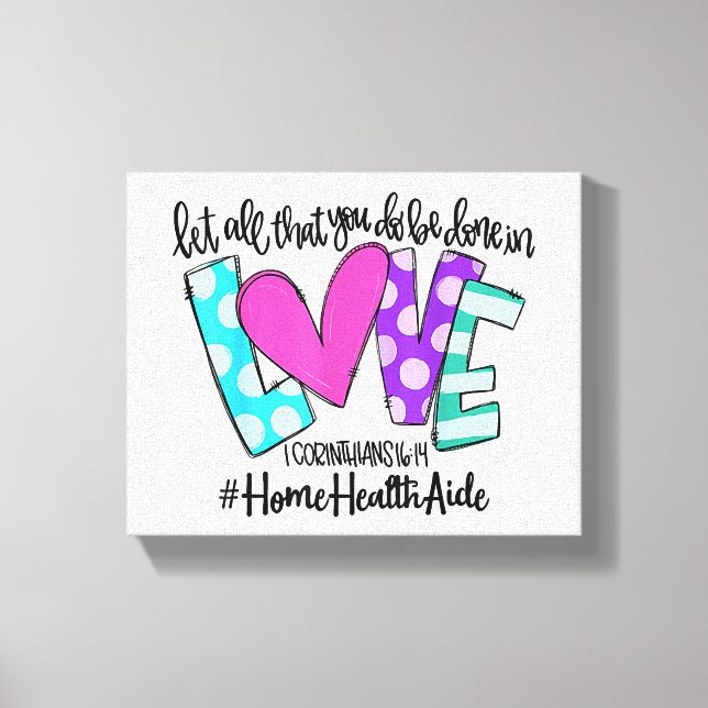 Toile Que Tout Ce Que Vous Faites Soit Fait Dans L'Amour (Recto)