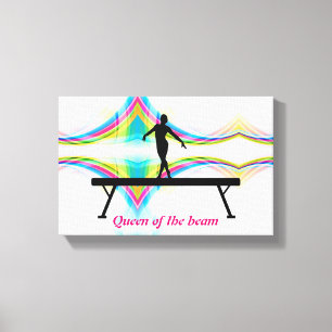 Toile Queen of the Beam - Gymnastique Abstraite Mur Art