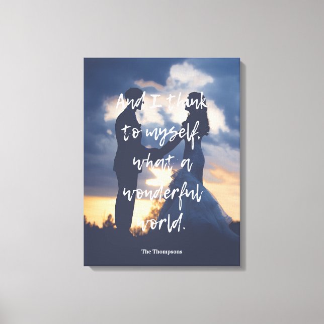 Toile Quelle photo de monde merveilleux (Recto)