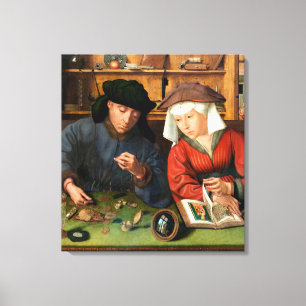 Toile Quentin Matsys - Le Moneylender et sa femme