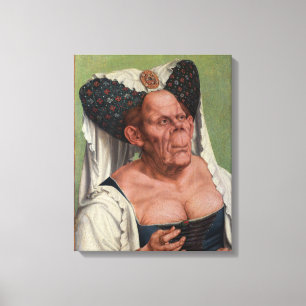 Toile Quentin Matsys - Une vieille femme grotesque