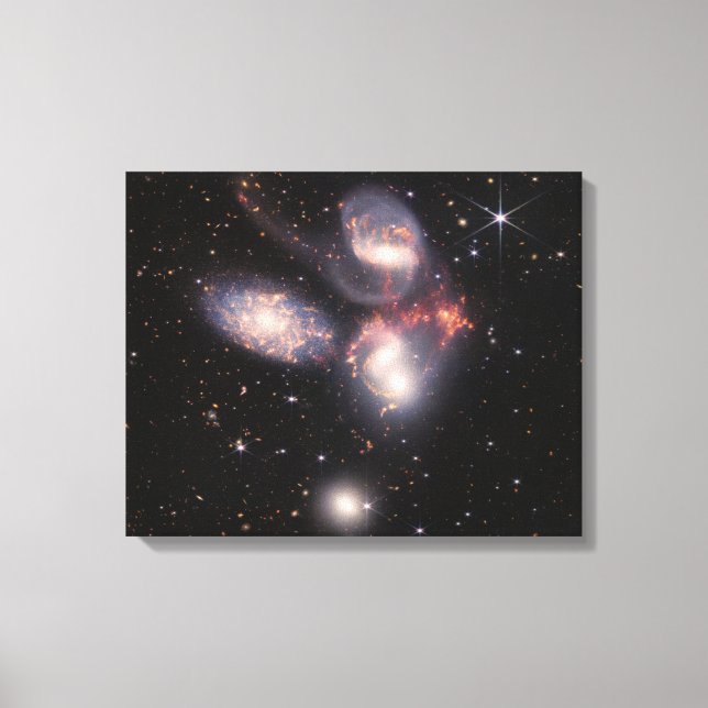 Toile Quintette de Stephan 5 galaxies en champ profond J (Recto)