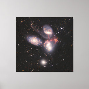 Toile Quintette de Stephan 5 galaxies en champ profond J