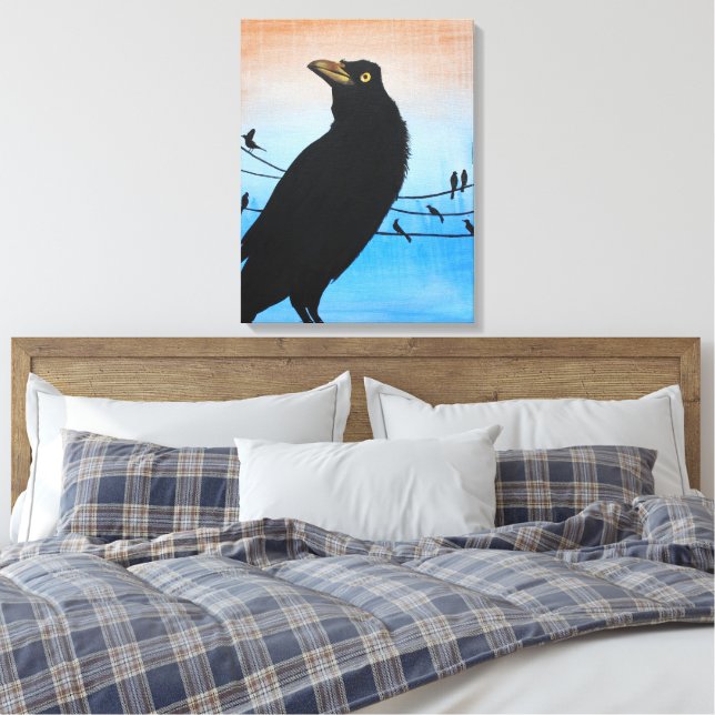 Toile Quiscale Austin Texas Oiseau Nature Faune Peinture (Insitu(Chambre))