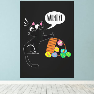 Toile QUOI ! Chat de Pâques