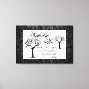 Toile Quote de famille/toile enrobée avec cadre à persil