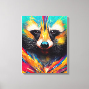 Toile Raccoon Animal Discovery Aventure Nature Planet