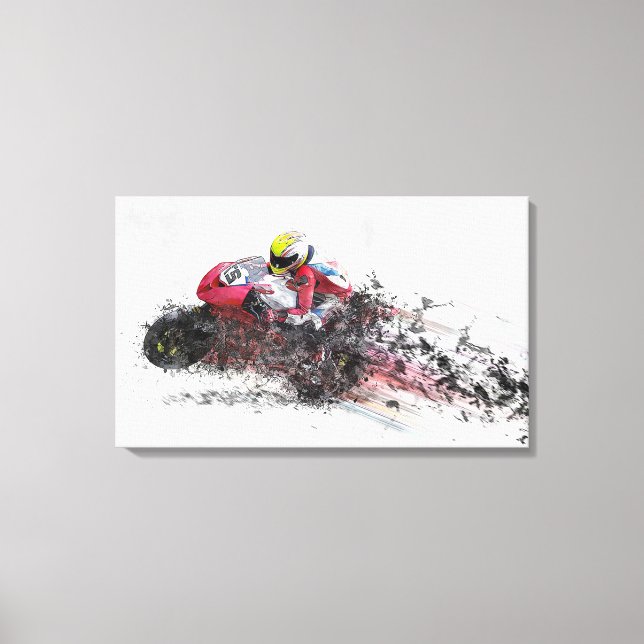 Toile Racer moto Abstrait (Recto)