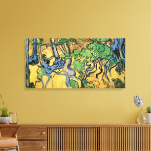 Toile Racines et troncs d'arbres par Vincent van Gogh