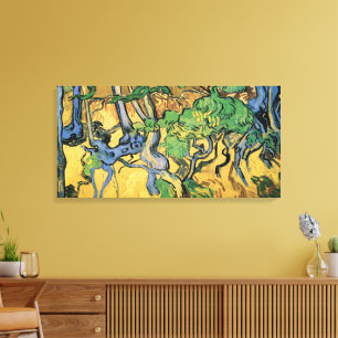 Toile Racines et troncs d'arbres par Vincent van Gogh