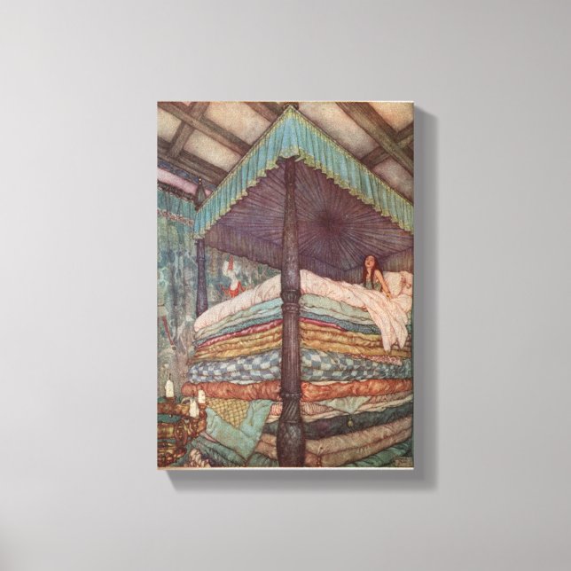 Toile Rackham Fairytal Canvas Princess et Pea (Recto)