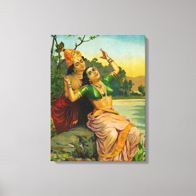 Toile Radha Bilas par Raja Ravi Varma (Recto)