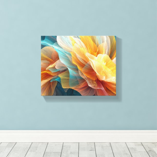 Toile Radiant Bloom of Ethereal Petals in Light (Insitu (Plancher de Bois))