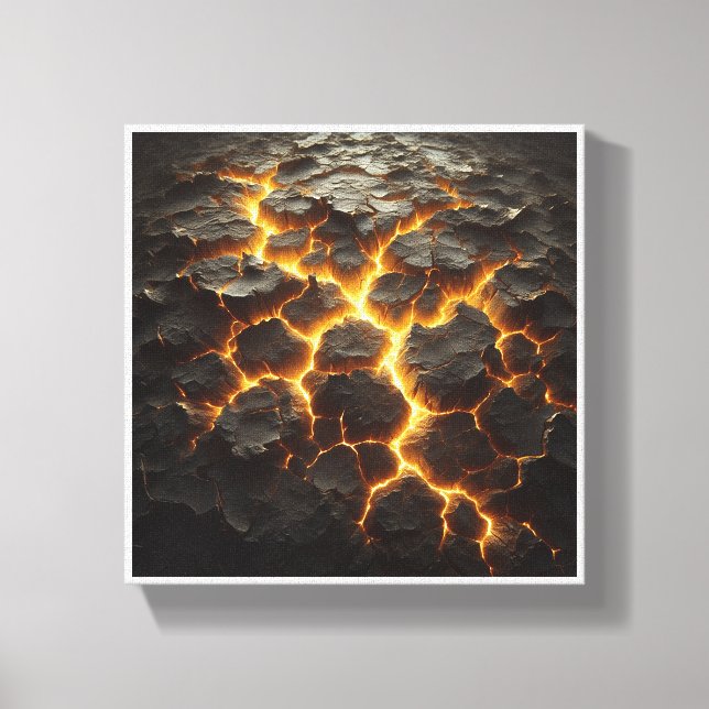 Toile Radiant Magma Flow - Fissure Dramatique de Terre e (Recto)