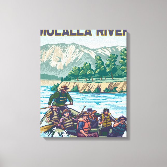Toile Rafting en eau blanche - Rivière Molalla, Oregon (Recto)