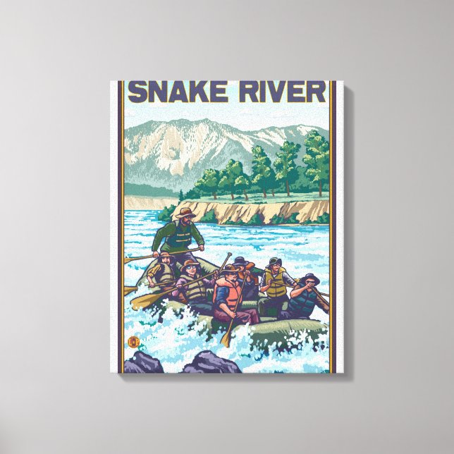 Toile Rafting en eau blanche - rivière Snake, Idaho (Recto)