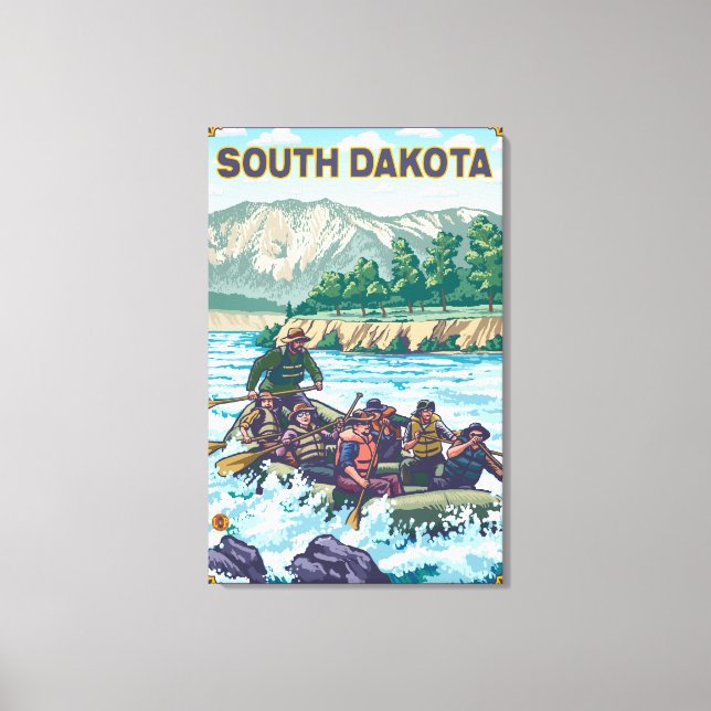 Toile Rafting sur la rivière Dakota du Sud (Recto)