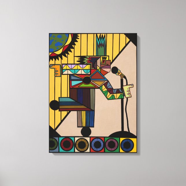 Toile "Raid I Blues" de Ruchell Alexander (Recto)