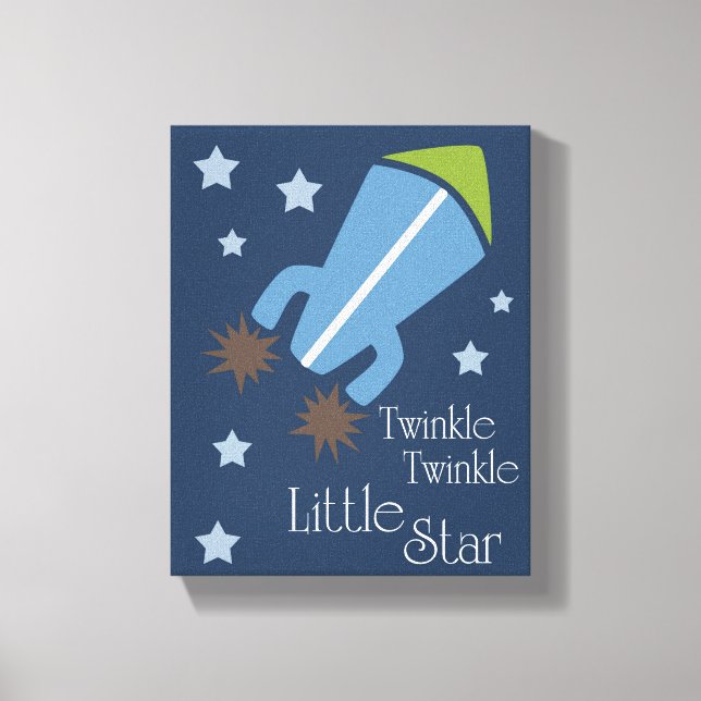 Toile Raies spatiales Twinkle Twinkle Navy Blue (Recto)