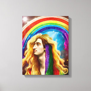 Toile Rainbow Deity Homme Of All love Imaginaire Art