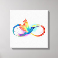 Rainbow Hummingbird with Infinity symbol
