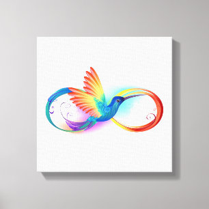Toile Rainbow Hummingbird with Infinity symbol