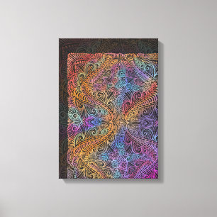 Toile Rainbow Kaleidoscope Mandala