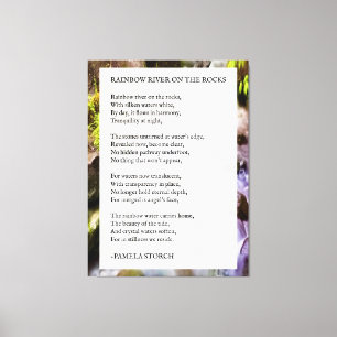 Toile Rainbow River on the Rocks Poem par Pamela Storch