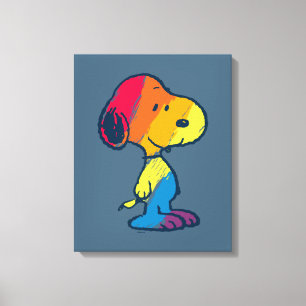 Toile Rainbow Snoopy