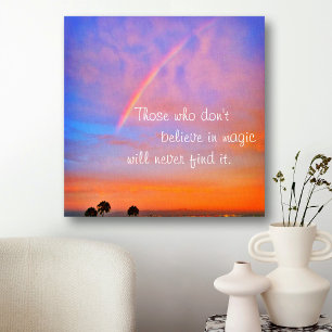 Toile Rainbow Sunset Nuages Photo Croire en Citation Mag