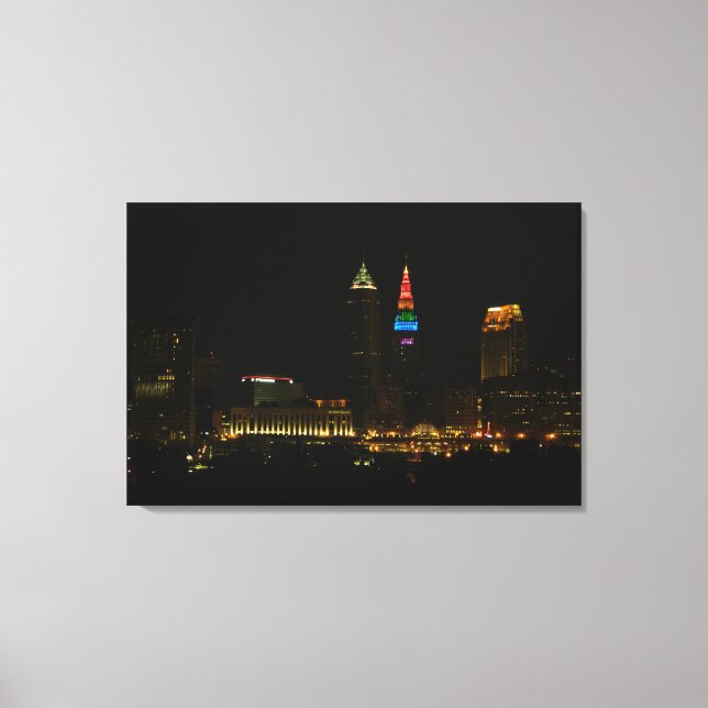 Toile Rainbow Tower, Cleveland Ohio Canvas Print (Recto)