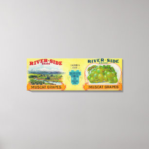 Toile Raisin LabelOntario, CA de rive