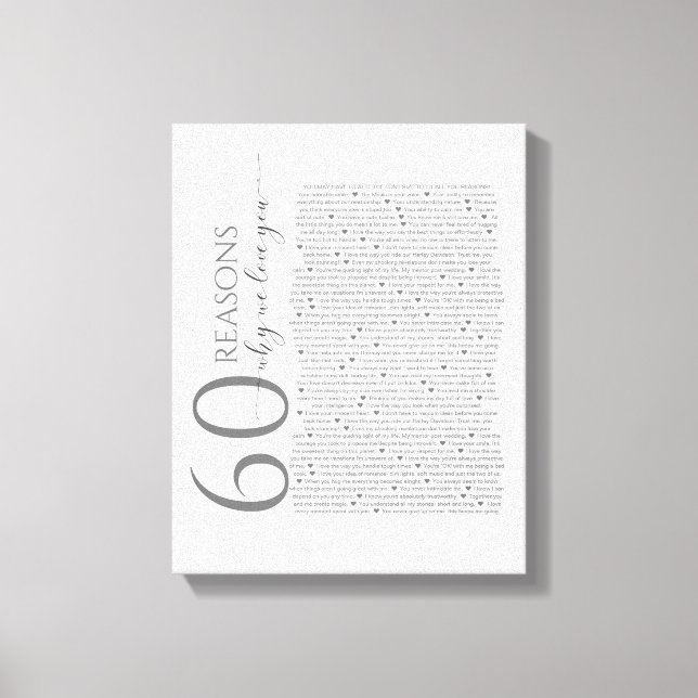 Toile raisons que nous vous aimons, 50 Raisons, 60e anni (Recto)