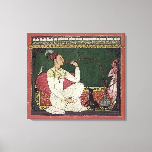 Toile Raja Medini Pal, inscrit au verso de Takar (Recto)