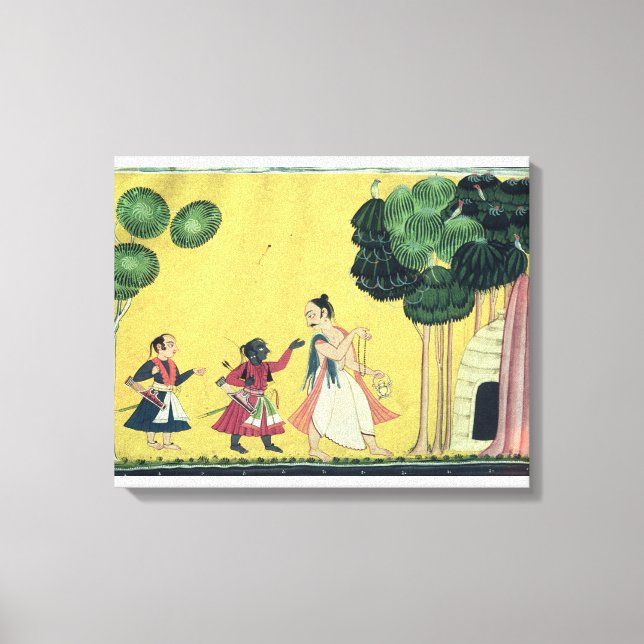 Toile Rama et Lakshmana accompagnés de Visvamitra (Recto)