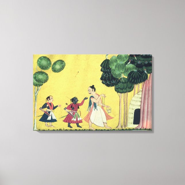 Toile Rama et Lakshmana accompagnés de Visvamitra (Recto)