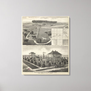 Toile Ranch d'Isaac Mulholland et résidence, le Kansas