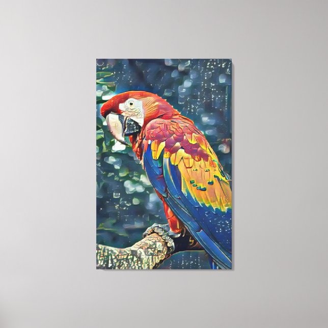 Toile Ranch Toucan Secourt - Peinture Macaw (Recto)