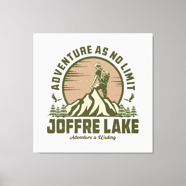 Toile Randonnée rétro au lac Joffre (Recto)